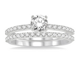 Round Shape Diamond Wedding Set