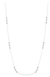 3 Stone Diamond Station Necklace