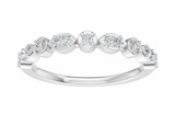 1/4ct Round and Marquise Band