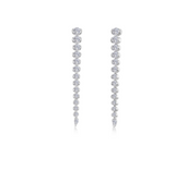 Graduated Half Bezel Drop Earrings