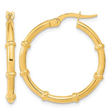 Bamboo Hoop Earring
