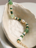 18K Bohemian Stone and Bead Bracelet
