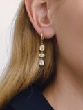 Sunniva  CZ Triple Drop Earrings