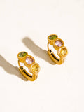 Azelia Colorful CZ Hoop Earrings