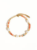 18K Bohemian Stone and Bead Bracelet