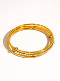Frisson 18K Gold Rhinestone Stack Bracelet