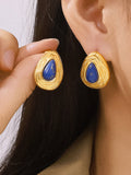 Thura 18K Gold Lapis Lazuli Droplet Earring