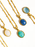 Caillou 18K Gold Assorted Natural Stone Necklace