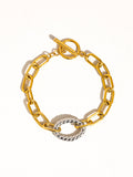 Henriette 18K Gold Two Tone Bold Chain Bracelet
