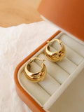 Amélie 18K Gold Classic Round Huggie Earring