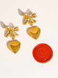 Keryn Heart and Bow Locket Earring