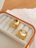 Amélie 18K Gold Classic Round Huggie Earring