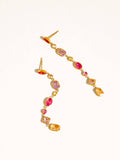 Islaine Multicolor CZ Drop Earrings