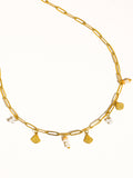 Gold Seashells Charm Necklace