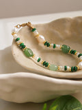 18K Bohemian Stone and Bead Bracelet