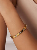 Tanith 18K Gold Baguette CZ Bangle Bracelet