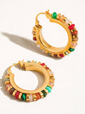 Capri Beaded Resort Hoop Earring