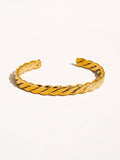 Bénir 18K Gold Braided Thin Bangle