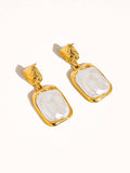 Jacques 18K Gold Square Pearl Earring