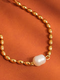 Vigne 18K Gold Pearl Ball Chain Necklace