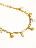 Gold Seashells Charm Necklace