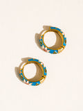 Isabeau Vintage Floral Hoop Earrings