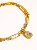Leland  CZ Link Bracelet