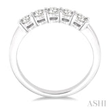 5 Stones Diamond Wedding Band