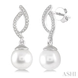 Pearl & Diamond Earrings