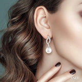 Pearl & Diamond Earrings