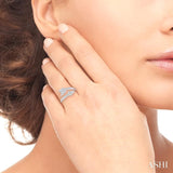 Arrow Silver Diamond Fashion Open Ring