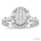 Oval Shape Lovebright Bridal Diamond Engagement Ring