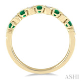 Gemstone & Diamond Wedding Band