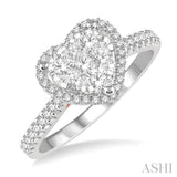 Heart Shape Lovebright Essential Diamond Ring