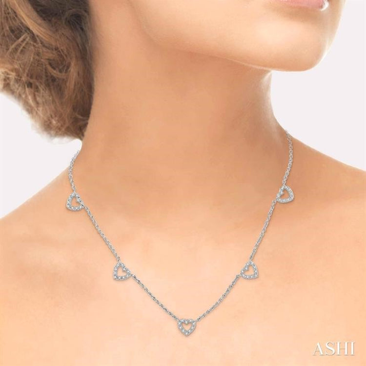 Zoe Chicco 5 Floating Diamond Station Necklace | Blue Ruby Jewellery, Canada