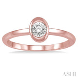 Oval Shape Diamond Promise Ring