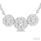 Lovebright Essential Three Stone Diamond Necklace