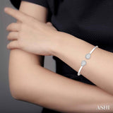 Pear Shape Lovebright Essential Diamond Open Cuff Bangle