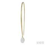 Oval Shape Lovebright Diamond Earrings