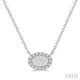 Oval Shape Lovebright Diamond Necklace