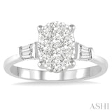 Oval Shape Lovebright Bridal Diamond Engagement Ring