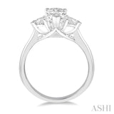 Pear Shape Semi-Mount Diamond Engagement Ring