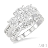 Past Present & Future Lovebright Bridal Diamond Wedding Set