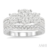 Past Present & Future Lovebright Bridal Diamond Wedding Set