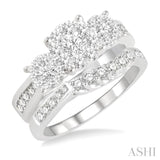 Past Present & Future Lovebright Bridal Diamond Wedding Set