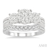 Past Present & Future Lovebright Bridal Diamond Wedding Set