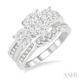 Past Present & Future Lovebright Bridal Diamond Wedding Set