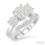 Past Present & Future Lovebright Bridal Diamond Wedding Set