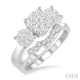 Past Present & Future Lovebright Bridal Diamond Wedding Set