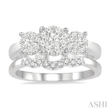 Past Present & Future Lovebright Bridal Diamond Wedding Set